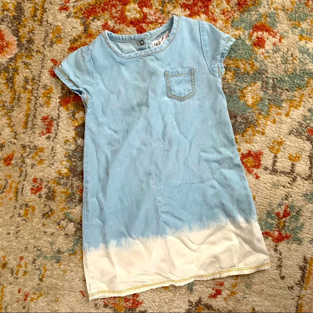 Chambray ombré denim dress